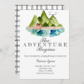 Het avontuur begint met het baby shower van de ber kaart (Voorkant / Achterkant)