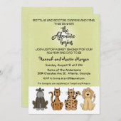 Het avontuur begint met het Baby shower van paren Kaart (Voorkant / Achterkant)