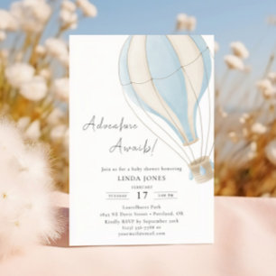 Het avontuur begint met het Blue Hot Air Balloon B Kaart