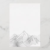 Het avontuur begint met het elegante huwelijk folie uitnodiging (Achterkant)