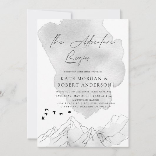 Het avontuur begint met het uitnodigen van het huw kaart