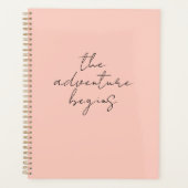 Het avontuur begint met minimalistische kalligrafi planner (Voorkant)