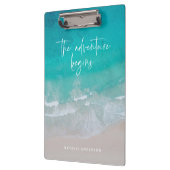 Het avontuur begint met modern kleurrijk klembord (Links)