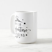 Het avontuur begint met Retro Koffiemok (Voorkant links)