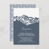 Het avontuur begint Mountain bruiloft receptie RSVP Kaartje (Voorkant / Achterkant)