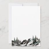 Het avontuur begint Mountain Forest Baby shower Kaart (Achterkant)