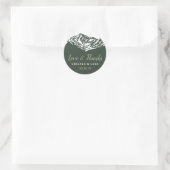 Het avontuur begint Mountain Wedding Dank u Ronde Sticker (Tas)