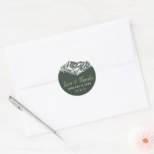 Het avontuur begint Mountain Wedding Dank u Ronde Sticker (Envelop)