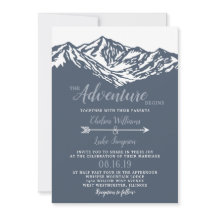 Het avontuur begint Mountain Wedding Dusty Blue