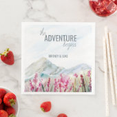 Het avontuur begint Mountain Wedding Waterverf Servet (Insitu)