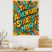 het avontuur begint nu poster (Keuken)