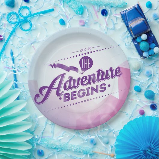Het avontuur begint papieren bordje (Feest)