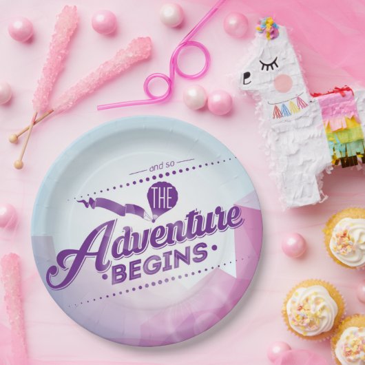 Het avontuur begint papieren bordje (Feest)