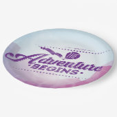 Het avontuur begint papieren bordje (Gekanteld)