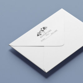 Het avontuur begint ⎢ roestbruine bruine stempel