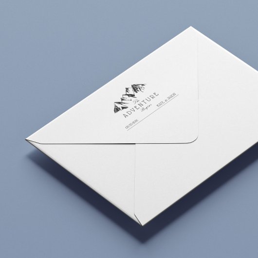 Het avontuur begint ⎢ roestbruine bruine stempel