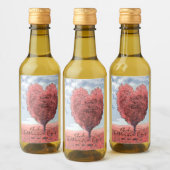 Het avontuur begint romantische bruiloft mini wijn etiket (Flessen)