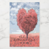 Het avontuur begint romantische bruiloft mini wijn etiket (Enkel label)