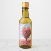 Het avontuur begint romantische bruiloft mini wijn etiket (Voorkant)