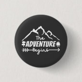 Het avontuur begint ronde button 3,2 cm (Voorkant)