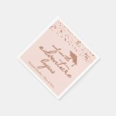 Het avontuur begint Roos Gold Graduation Party Servet (Hoek)