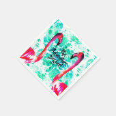 Het avontuur begint, roze vlammen servet (Hoek)