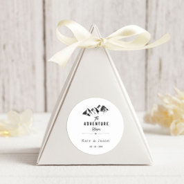 Het avontuur begint ⎥ Rustic Round Sticker