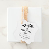 Het avontuur begint rustieke bruiloft bedankjes labels (In situ)