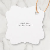 Het avontuur begint rustieke bruiloft bedankjes labels (Achterkant)