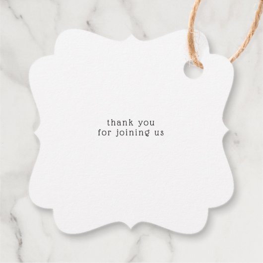 Het avontuur begint rustieke bruiloft bedankjes labels (Achterkant)