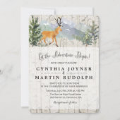 Het avontuur begint rustieke bruiloft uitnodiging (Voorkant)