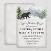 Het avontuur begint rustieke bruiloft uitnodiging (Voorkant / Achterkant)