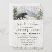 Het avontuur begint rustieke bruiloft uitnodiging (Voorkant)