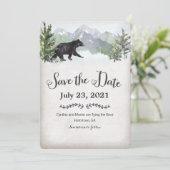 Het avontuur begint Rustieke save the date Kaart (Staand voorkant)