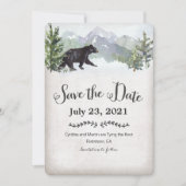 Het avontuur begint Rustieke save the date Kaart (Voorkant)
