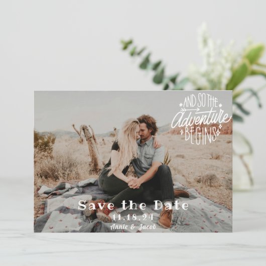 Het avontuur begint sparen de Datum (Staand voorkant)