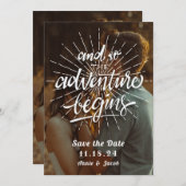 Het avontuur begint sparen de Datum (Voorkant / Achterkant)