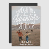 Het avontuur begint sparen de Magnet van de Datum (Voorkant / Achterkant)