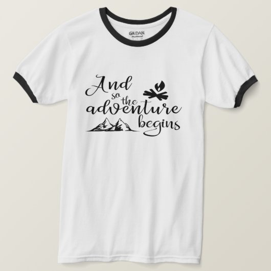 Het avontuur begint t-shirt (Design voorkant)