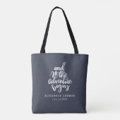 Het avontuur begint tote bag (Achterkant)