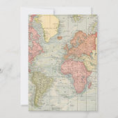 "Het avontuur begint!" Travel Map Baby shower Kaart (Achterkant)