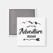 Het avontuur begint Trendy Magneet (Voorkant / Achterkant)