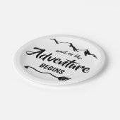 Het avontuur begint Trendy Papieren Bordje (Gekanteld)