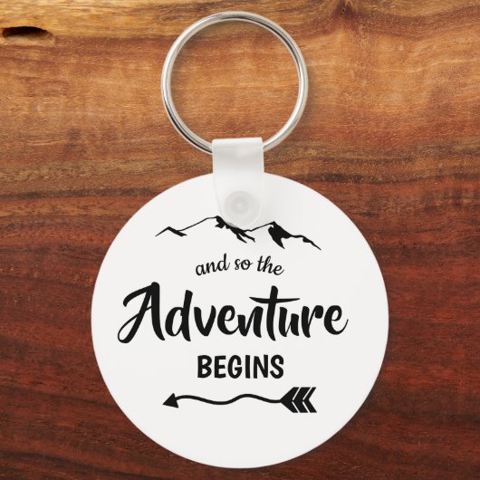 Het avontuur begint Trendy Sleutelhanger (Voorkant)
