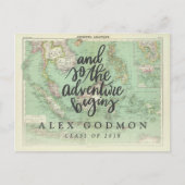 Het avontuur begint uitnodiging briefkaart (Voorkant)