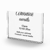 Het avontuur begint voeg naam toe datum jaar plaat fotoblokken (Rechts)