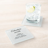 Het avontuur begint voeg naam toe datum jaar plaat glazen onderzetter (Schuin)