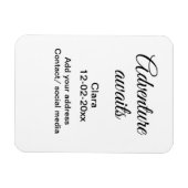 Het avontuur begint voeg naam toe datum jaar plaat magneet (Horizontaal)