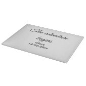 Het avontuur begint voeg naam toe datum jaar plaat snijplank (Hoek)