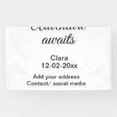 Het avontuur begint voeg naam toe datum jaar plaat spandoek (Horizontaal)